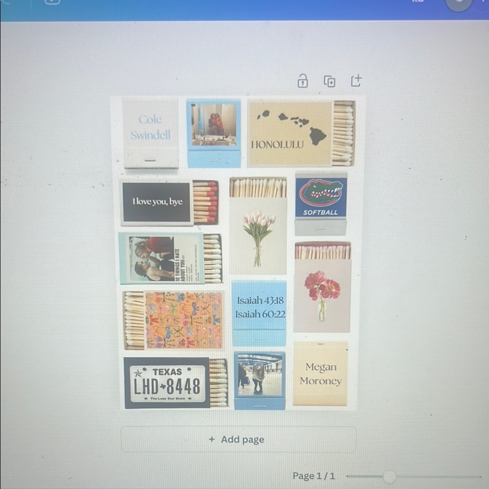 CUSTOM MATCHBOX ART WITHOUT FRAME